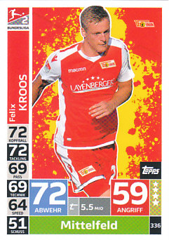 Felix Kroos Union Berlin 2018/19 Topps MA Bundesliga #336